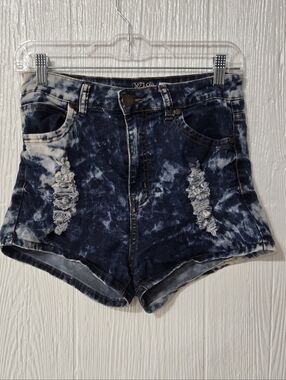 VIP Acid Wash Jean Shorts High Waist Size 9/10
